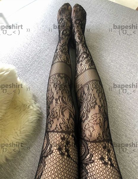 

flowers tights silk smooth hipster women's designer stockings outdoor nightclub party focus dress up luxury socks, Black;white