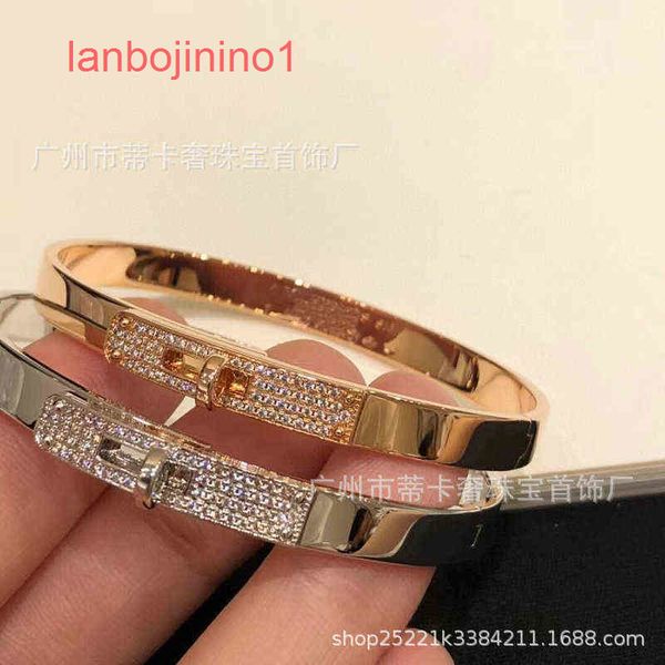 

designer herme bracelets h family kelly bracelet seiko v gold plated 18k rose platinum full diamond star clasp bracelet female, Silver