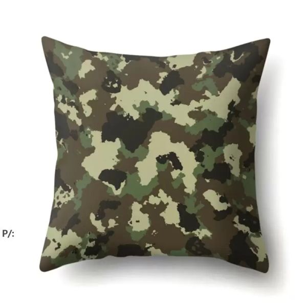 Travesseiro de travesseiro em estilo de camuflagem de 45x45cm