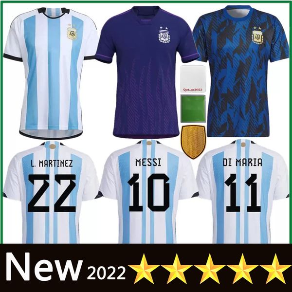 

2022 argentina soccer jersey fans player version world cup dybala aguero maradona di maria messis 22 23 home away pre-match 2023 men kids ki, Black;yellow