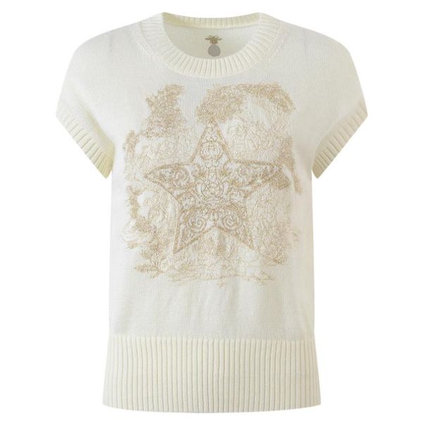 

301 2022 spring autumn brand same style sweater short sleeve white t shirt kint crew neck pullover fashion womens clothes womens yl, White;black