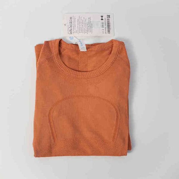 

brand classic lulu fashion t shirts short sleeve o neck sports t-shirt women fitness stretchy yoga tshirts breathable high elastic athletic, White