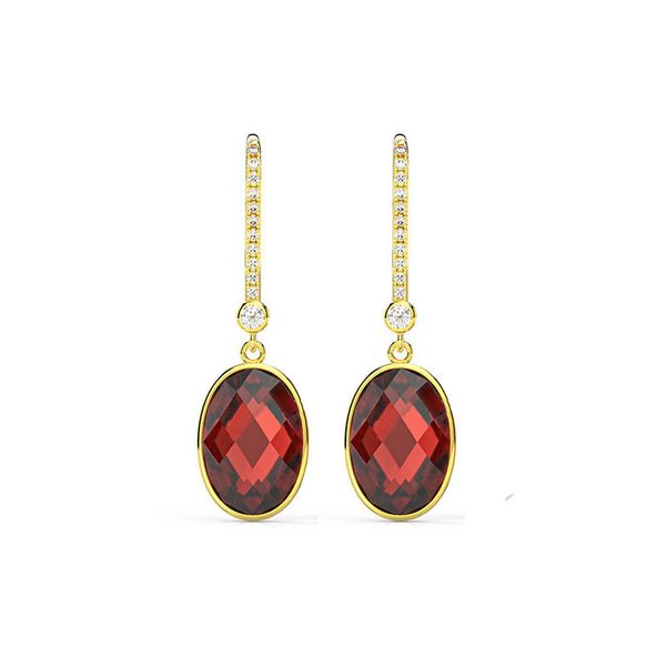 Brincos de jóias Charme puro prata brinco vermelho diamante imitação ruby ​​brincos de venda quente orelha