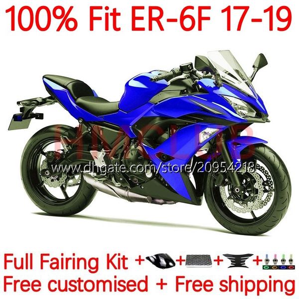 OEM Injection Mold Fairings For KAWASAKI NINJA 650R ER 6F 6 F ER6F 17 18 19 20 Bodywork 18No.36 NINJA650R ER6 F Cowling ER-6F 2017 2018 2019 2020 Body Kit gloss blue