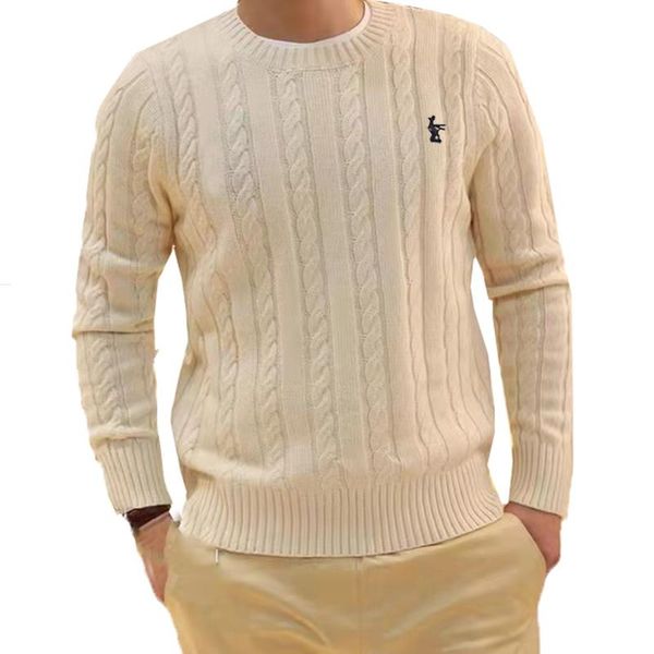 

men's sweaters mens cotton pullovers long sleeve knitted outerwear casual clothes fashion slim male deer-logo men's, White;black