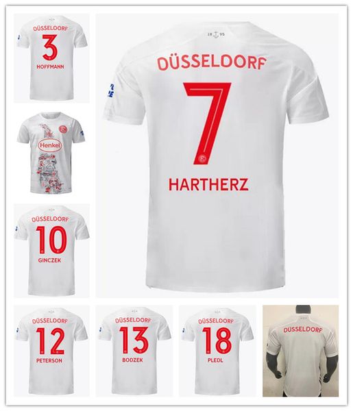 

22 23 fortuna dusseldorf special edition mens soccer jerseys ginczek klaus pete bodzek pledl football shirt short sleeve, Black;yellow