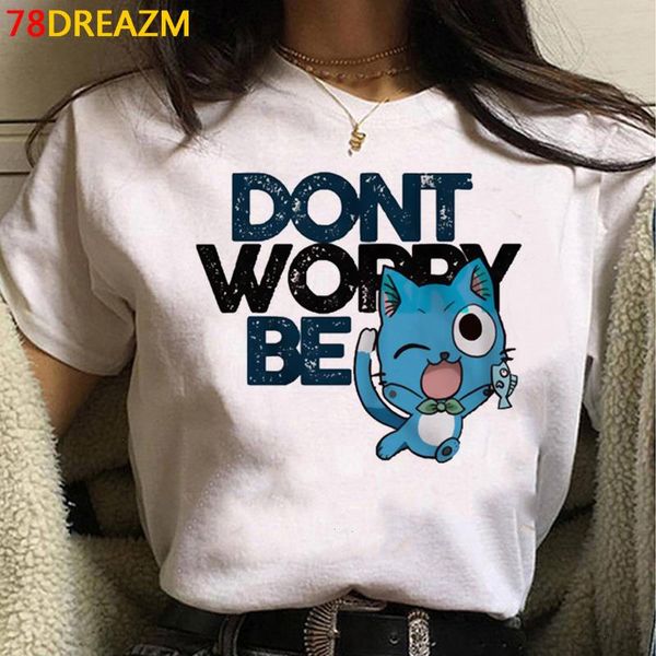 

fairy tail t shirt women japanese white couple clothes streetwear harajuku kawaii