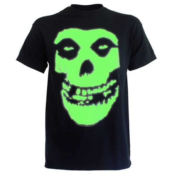 

the misfits band glow in the dark classic skull tshirt s2xl 220608, Black