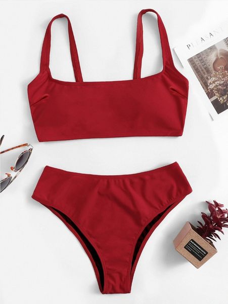

plus solid bikini swimsuit y0yl#, White;black