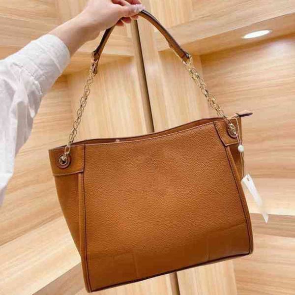 

shoulder bags luxury brand fashion simple small square bag women's designer capacity real leather chain bucket handbags 211220