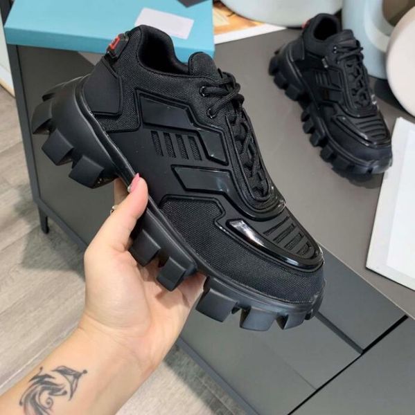 

designe shoes mens cloudbust thunder knit sneakers luxury designer oversize light rubber sole 3d trainers womens big size 35-45, Black