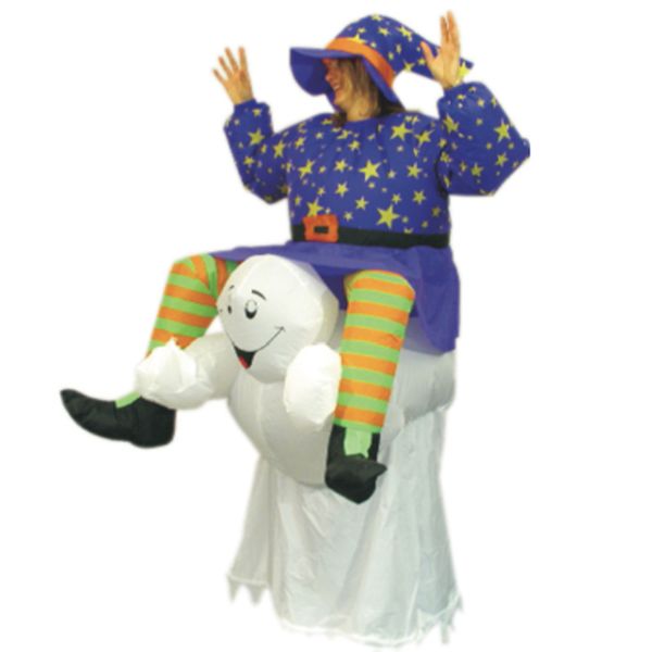 Maskottchen-Puppenkostüm, aufblasbares Geister-Halloween-Kostüm, böser Kürbis, Weihnachtsmann, Hexe, Schneemann-Kostüm für Frauen, Partykostüme für Halloween
