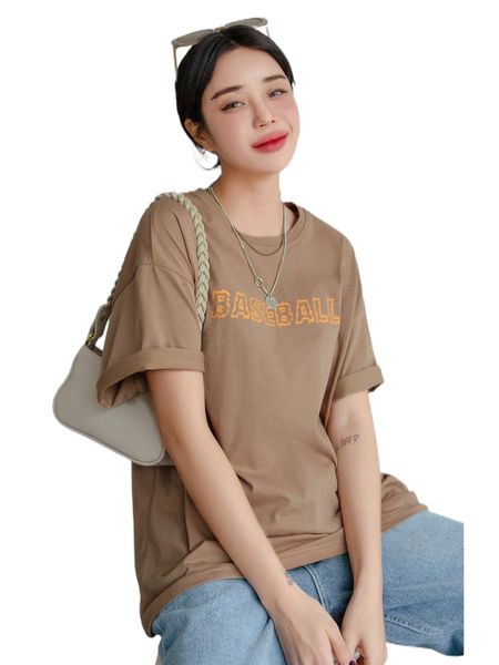 

dazy letter graphic drop shoulder tee 23gz#, White
