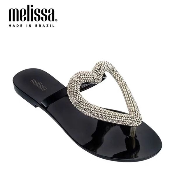 Женские шлепанцы с большим сердцем, брендовые женские прозрачные туфли Melissa в бразильском стиле Y200423 GAI GAI GAI