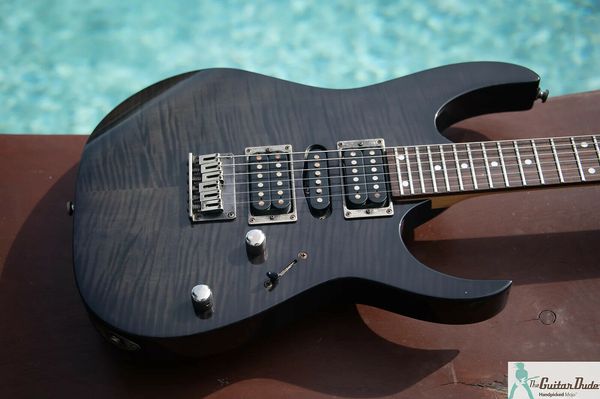 

srg371fm - trans black finish electric guitar
