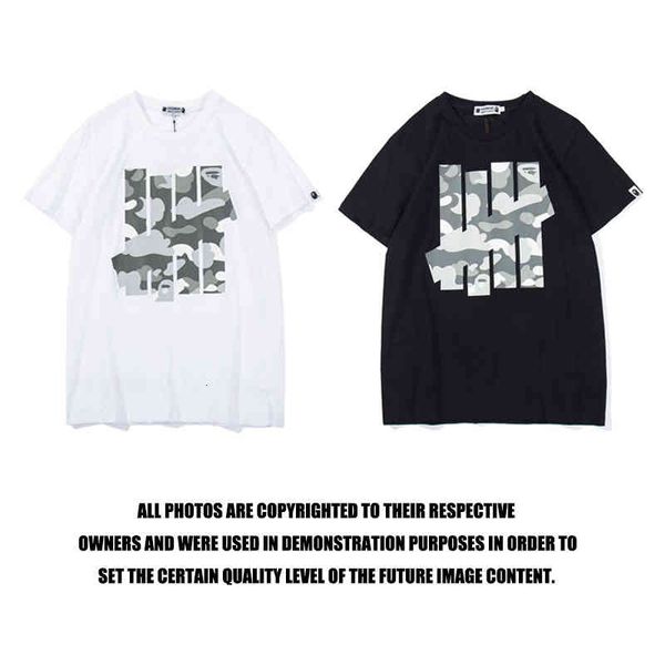 

men's t-shirts summer trendy ape head camouflage print t-shirt men's and women's cotton short sleeve t-shirt m6cl, White;black