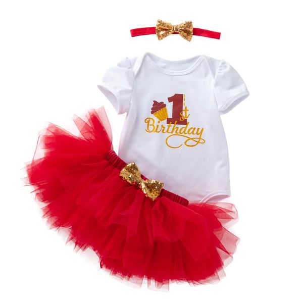 Kleidungssets Baby Mädchen Kleidung 1. Geburtstag Kleid Outfits Set 1 Jahr Bebi Girls Boutique Taufkleider für Kleinkinder