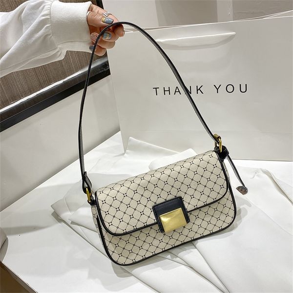 

french lattice single armpit texture foreign style ins new portable leisure fashion women86% off wholesale shop