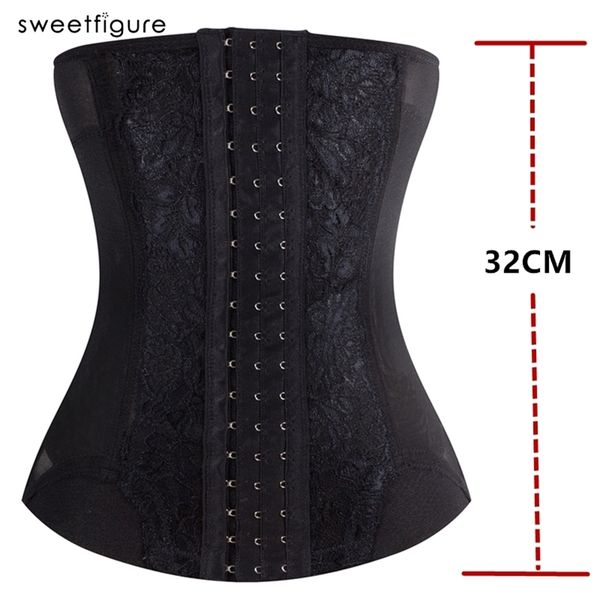 

waist trainer corsets and bustiers waist cincher corset lace shapewear slimming belt shaper modeling strap girdle 220513, Black;white