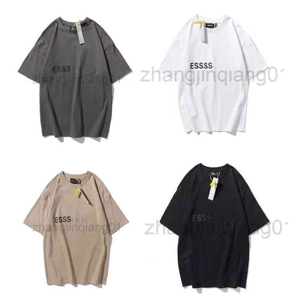 

designer fog essentials t shirt vintage oversized luxe fashion new high street loose letter europe and america fashion brands short t shirt, White;black