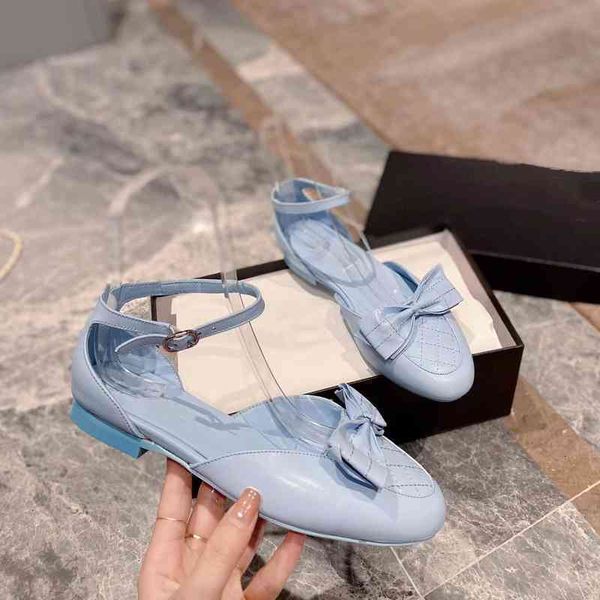 

women's bow sandals and ankle strap sandals ballet shoes summer collection, Black