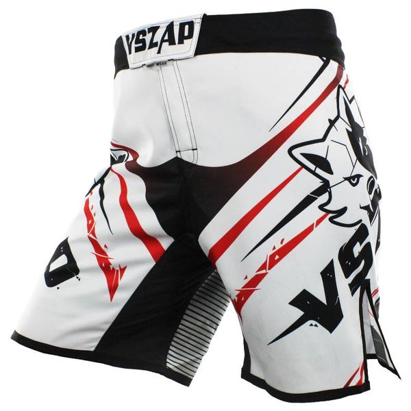 Herren-Shorts Exploding Fighting MMA Fitness Muay Thai Male Combat SportsElastischer Schritt Bewegungsfreiheit Schwarz WeißHerren