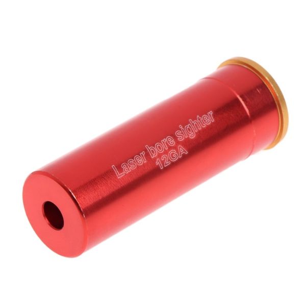 Novo ponteiro de laser vermelho Bore Sight 12 Bitlel Barrel Boresighter para instrumentos de medição de espingardas 12ga
