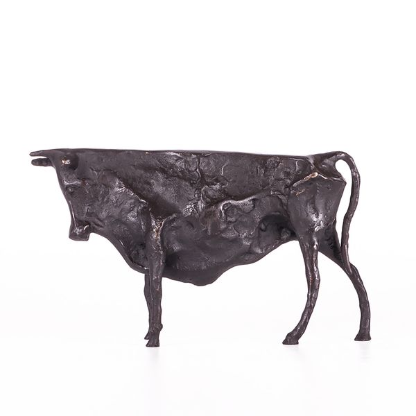

abstract bull statue by picasso bronze replica famous animal sculpture figurine art collection home decor, Silver