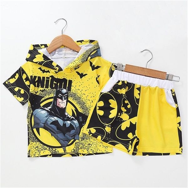 

children boy clothes summer batman kids clothing set kid t shirt shorts 2pcs suit toddler boy sports clothes set children wear281k, White
