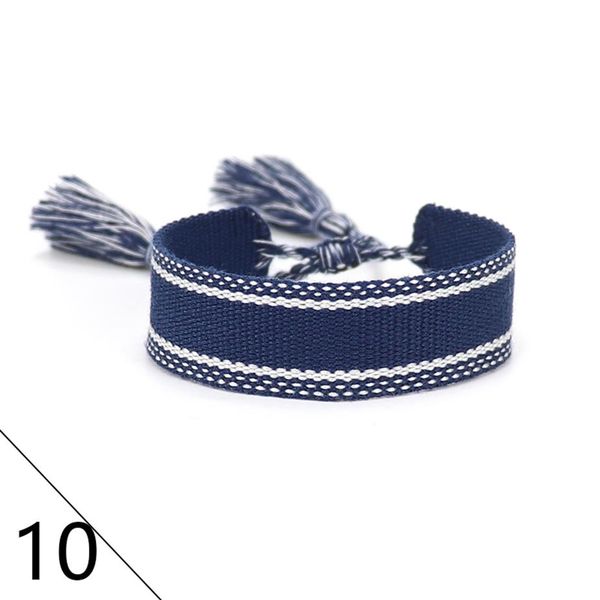 

new cotton woven letter embroidery tassel bangle lace-up bracelet adjustable festival bracelets brand designer jewelry265h, Black