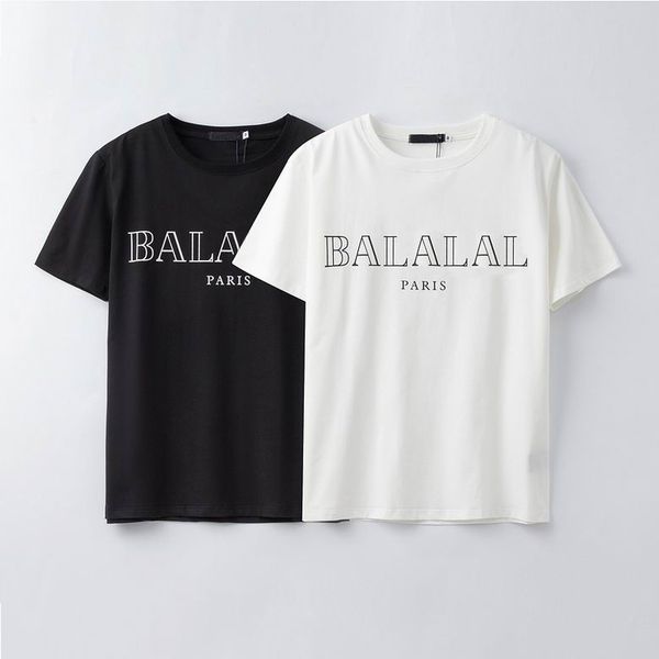 

2023 new mens designer t shirts bal summer womens tie dyeing short sleeve letter print couples round neck hip hop graphic tees luxurys man, White;black