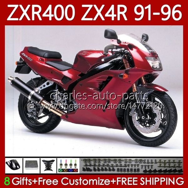 Corpi in ABS per KAWASAKI NINJA ZXR 400 CC 400CC 1991 1992 1993 1994 1995 1996 Factory red Cowling 138No.50 ZX4R ZXR-400 Carrozzeria ZX 4R ZXR400 91 92 93 94 95 96 Kit carenatura