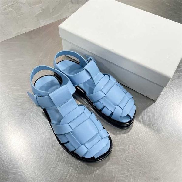 

24% off 2022 candy color summer fashion genuine leather buckle strap slippers runway outfit gladiator sandals for women, Black