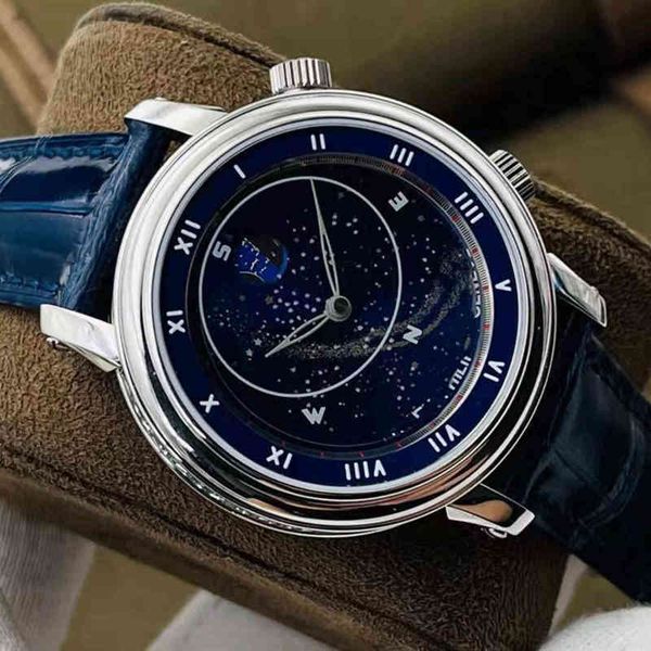 

baida xingkong series mechanical watch men's 5102 diamond inlaid 3k grenade ppf nautilus swiss, Slivery;brown