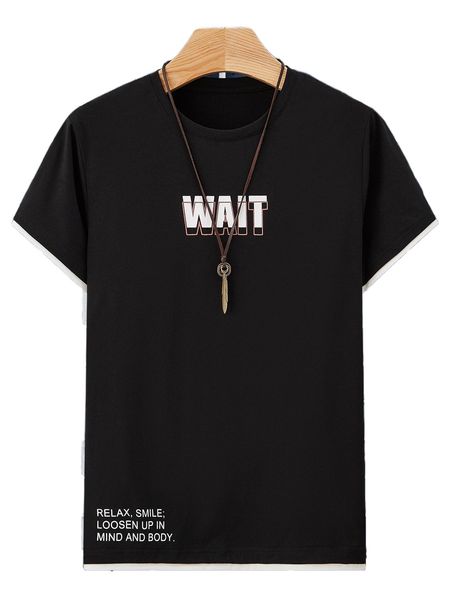 

men letter graphic 2 in 1 tee i0q9#, White;black