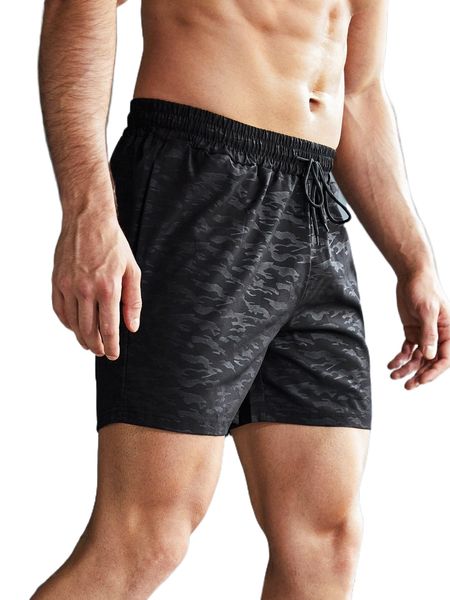 

men allover print sports shorts y4a1#, White;black