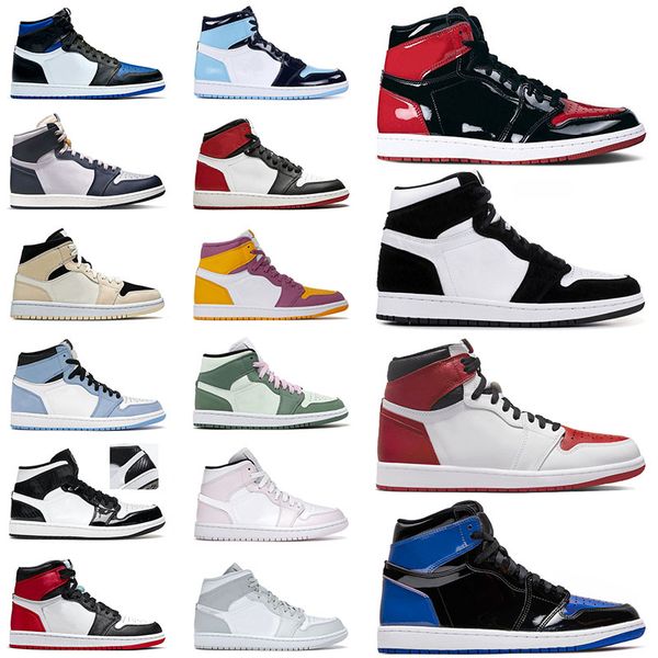 

2022 new 1 1s jumpman mens womens basketball shoes university blue high panda mid carbon fiber designer sports sneakers trainers size 36-46
