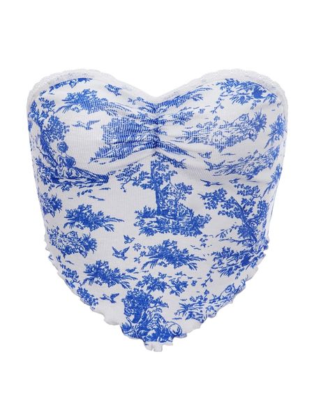 

plus landscape print ruched lettuce trim tube a9xo#, Black