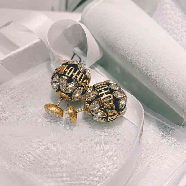 

2022 factory wholesale new di wheat ear round female vintage advanced sense earrings ts7k, Golden