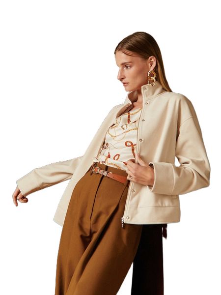 

motf premium viscose relaxed fit jacket q19k#, Black;brown