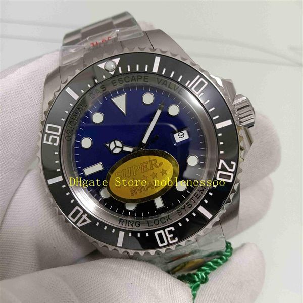 

2 color n factory 904l steel watch v12 men's perpetual blue black 126660 ceramic bezel 44mm 116660 noobf sport eta 2836 movem182z, Slivery;brown