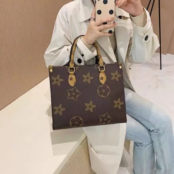 

onthego shoulder bag new summer luxury designer genuine leather louiseity shopping bag vuttons women's men tote crossbody bags fashion