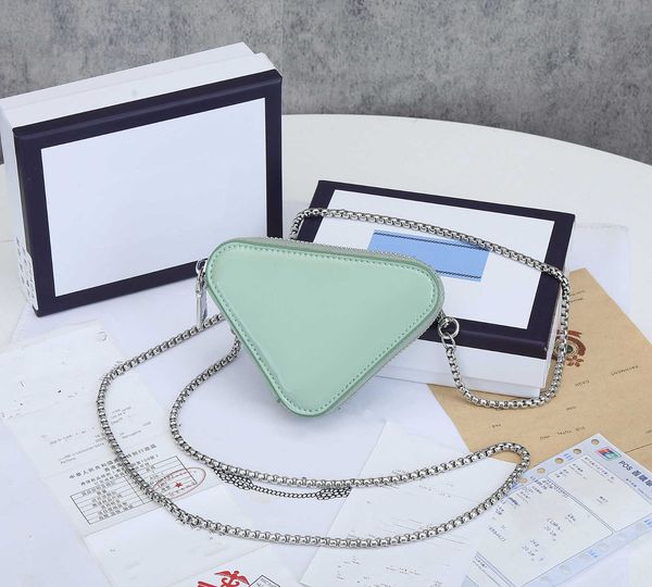 

leather mini bags ladies chain bag luxury designer bag's messenger bags triangle wallets handbags