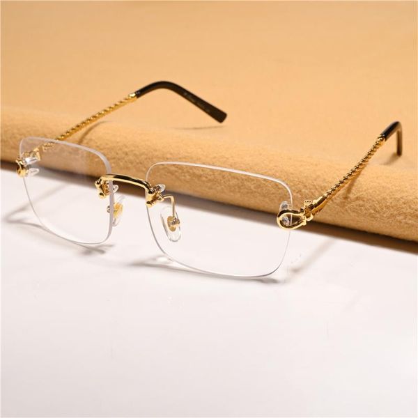 Mode Sonnenbrillen Frames Vazrobe Gold Brille Männliche Frauen quadratische Randbrille für Quittung verschreibungspflichtiger Brillen Brillen LuxuryFashio