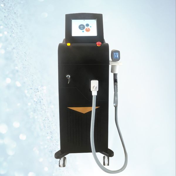 

2022 new profesional 808nm diode laser hair removal machine 3 wave lengths for option factory whole sales price home spa clinic use, Black
