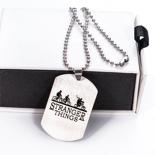 

bicycle tag necklace fashion goes with loose sweater is a classical joker, Silver