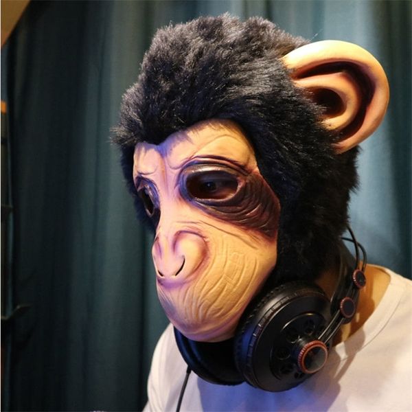 Маски для вечеринок смешное животное косплей Маска костюм унисекс взрослая обезьяна Панда Хэллоуин.