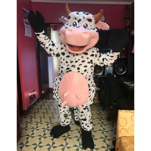 

performance cow mascot costumes christmas halloween fancy party dress cartoon character carnival xmas advertising birthday party costume out, Red;yellow