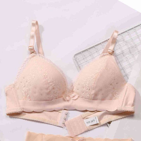 

lace push-up bra women seamless bra fashion bra without steel ring underwear thin cup black underwear summer style l220726, Red;black