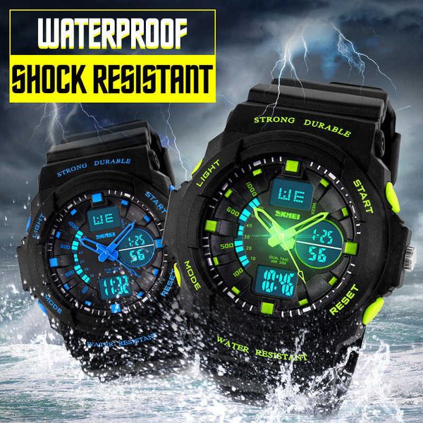 Orologi shock resistenti a skmei impermeabili uomini donne bambini outdoor sport orologio multifunzione per bambini orologi da polso di moda 0955